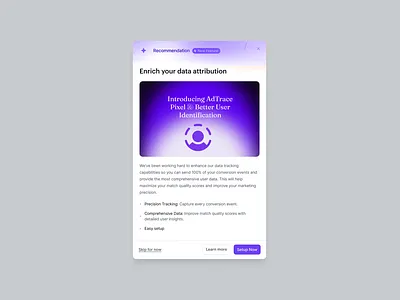 Upsell Modal clean design minimal purple saas shopify ui upsell web