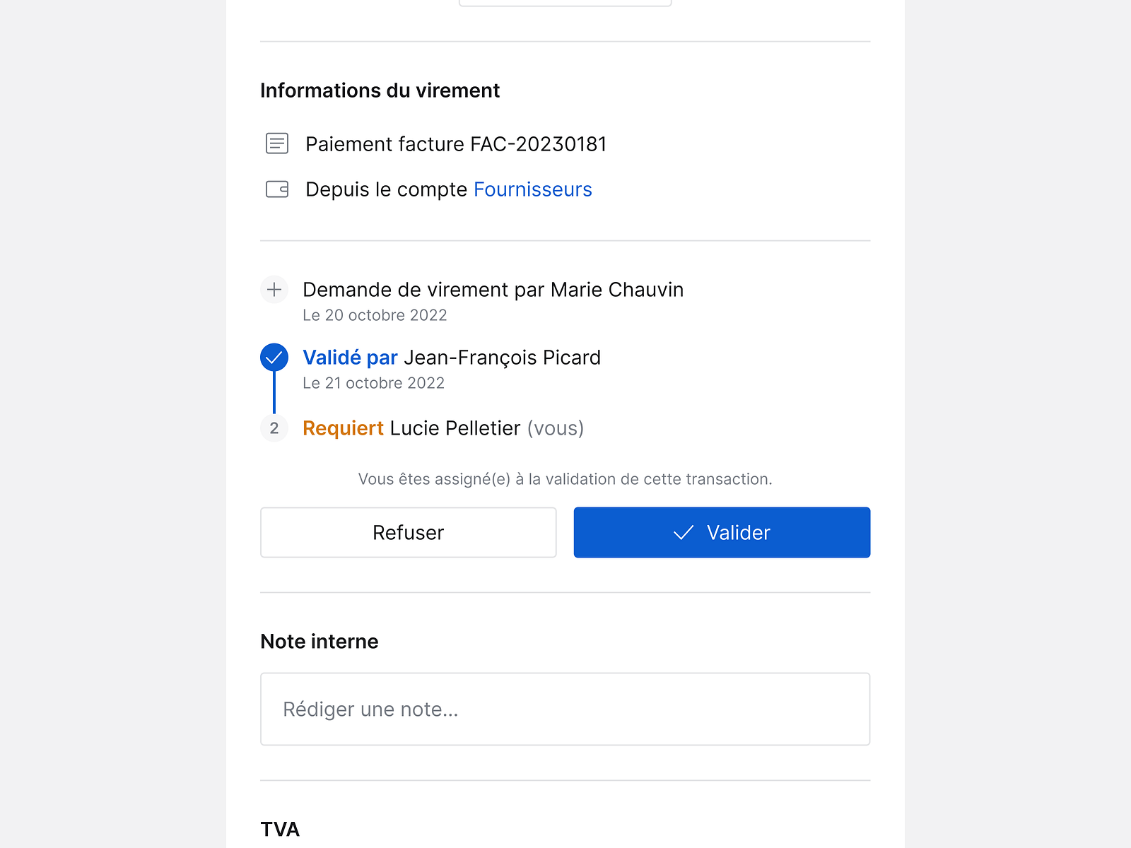 Transfer validation tracking for Memo Bank by Hugo Mingoia for Memo