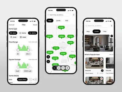 Real Estate App (Filter & Search Screen) app ecommerce ecommerce app filter find your home home finder app home pro home search house app house comparison house listing app ios design mobileapp real estate real estate app real estate feed software ui kit