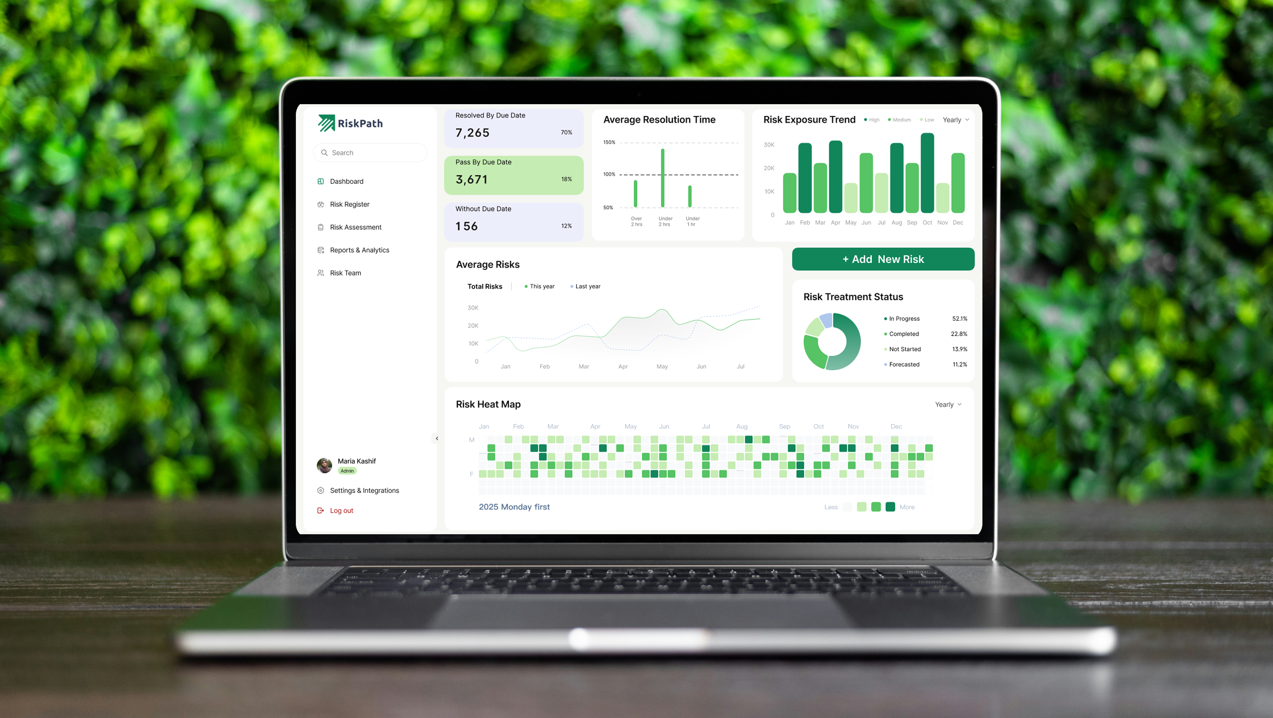Enterprise Risk Management (ERM) -SaaS- Dashboard app branding corportateapp dashboard enterpriseriskmanagment logo riskapp riskmanagementapp saas typography ui uxdesign