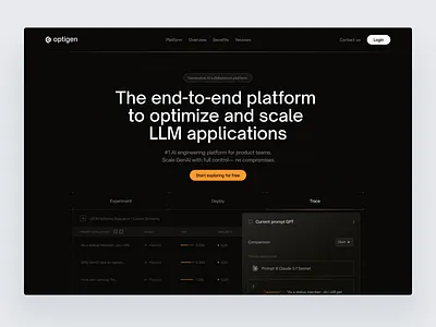 optigen - landing page branding graphic design landing page product design ui uxui webdesign webflow