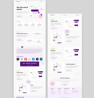 IT solutions landing page design landing page mobile design mobile ui ui ux website