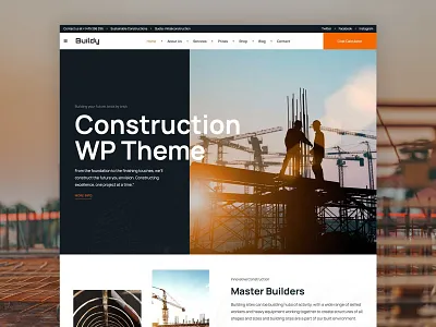 Construction WordPress Theme building construction elementor envato green building innovation renovation sustainability technology themeforest wordpress