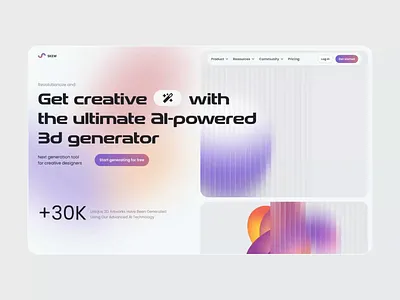 Skew AI - 3D Generator 3d 3d generator ai animation clean future website herosection logo minimal modern motion graphics ui website