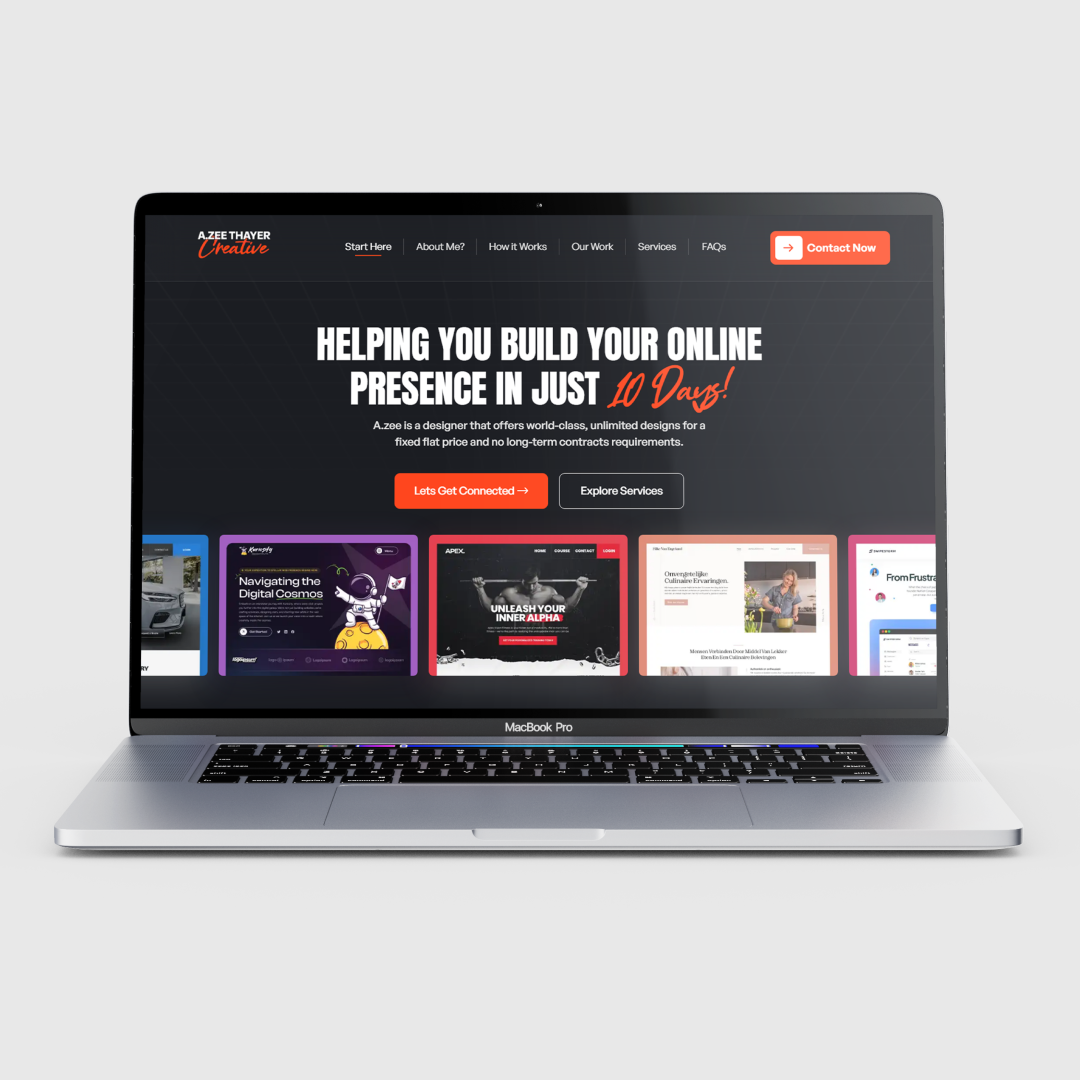Azee Creatives - A Portfolio [azeecreative.com] figma ui ux design web development wordpress