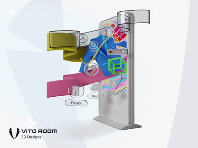 VITOROOM - 3D Landing Hero 3d ar augmented reality graphic design illustration landing landing page