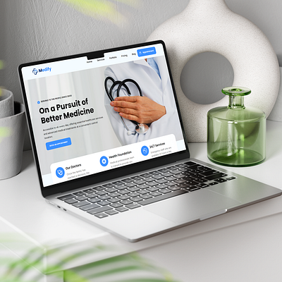 Medify - An Online Medic figma graphic design uiux web development website website developer wordpress