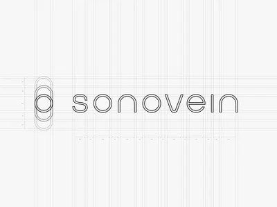 Sonovein® Rebranding - Logo branding circle clean custom echo geometric graphic design grey grid healthtech light lines logo medical medtech sound surgery tech vein
