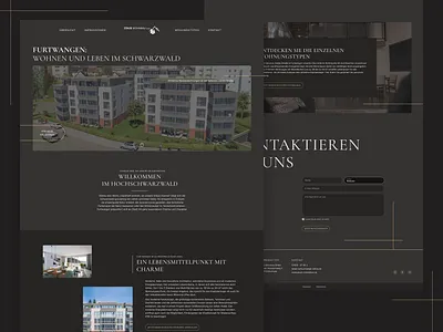 Dark Mode Concept – Real Estate Website for Black Forest Homes blackforest conceptdesign darkdesign darkmode darkmodedesign darkui figmadesign luxurydesign moderndesign propertywebsite realestate realestatewebsite uiconcept uidesign uiux uxuidesign webdesign websiteinspiration