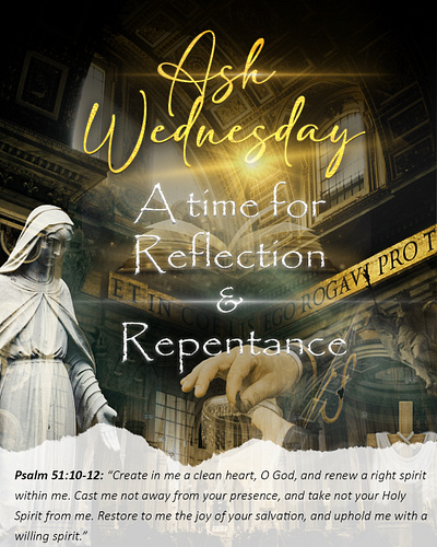 Ash Wednesday ashwednesday graphic flyer