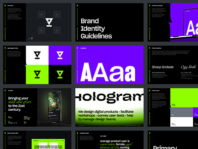 Hologram Brand Identity Guidelines brand brand book brand design brand design guidelines brand designer brand identity brand identity guidelines branding branding agency ci corporate branding guidelines hologram logo logotype visual identity