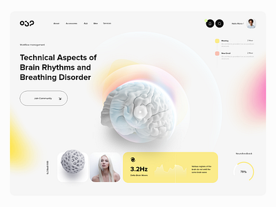 Brain Waves website concept creative dashboard design graphic graphic design interface landing page ui user experience user interface ux web web design website