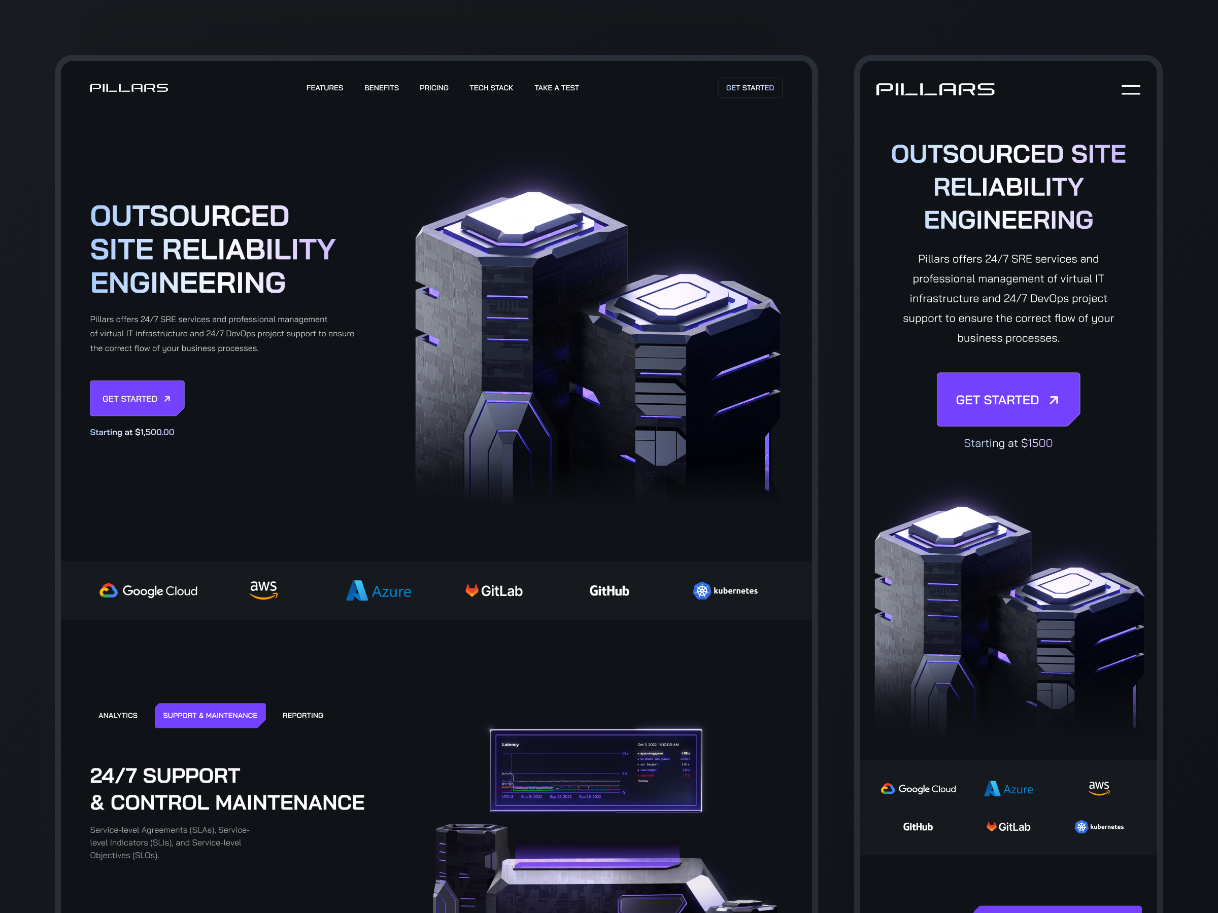 Landing Page Design for Outsourcing SRE Platform by Shakuro UI/UX for ...