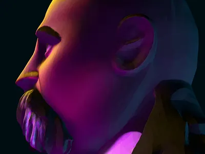 Taras Shevchenko 3D 3d aftereffects ai animation bust camera light lightning person poet portrait ukraine ukrainian