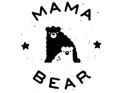 Mama Bear / Papa Bear animal baby bear bear bears black and white cubs cute animals grizzly illustration mama bear mugs papa bear polar bear