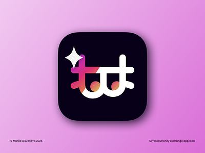 Cryptocurrency exchange app icon app icon branding challenge dailyui design graphic design icon illustration logo minimal ui ux