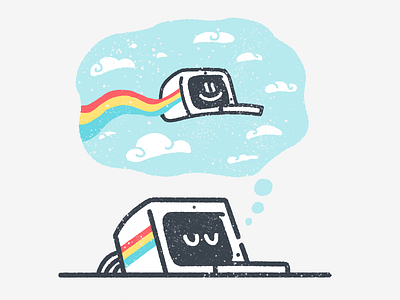 Daydreamin' computer cute ibm illustration mac macintosh pc