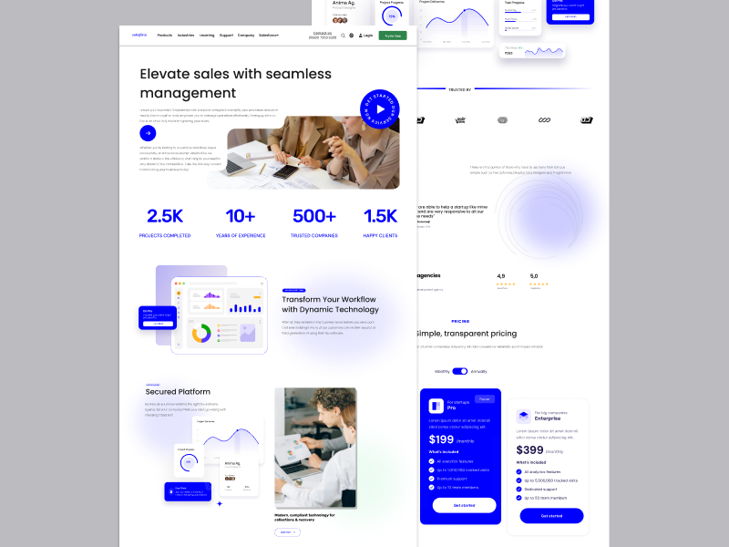 Salesforce - Landing Page UI busineswebsite conversiondesign corporatewebsite enterprisedesign landingpage redesign salespage uidesign websitedesign
