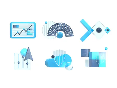Netmore Go icons 3d branding c4d cinema4d design icon identity illustration redshift simple ui