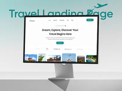 Travel Landing Page designinspiration figmadesign graphic design inspiration landingpage landingpagedesign lightmode tourism travel landing page travelui uidesign uxdesign