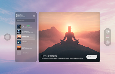 Breathing in Virtual reality cocnept ui ux virtual reality vr