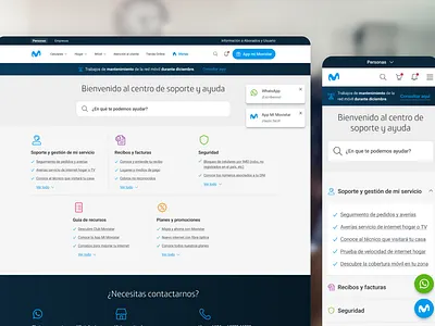 Rediseño de Atención al cliente atención al cliente metrics responsive ui ux