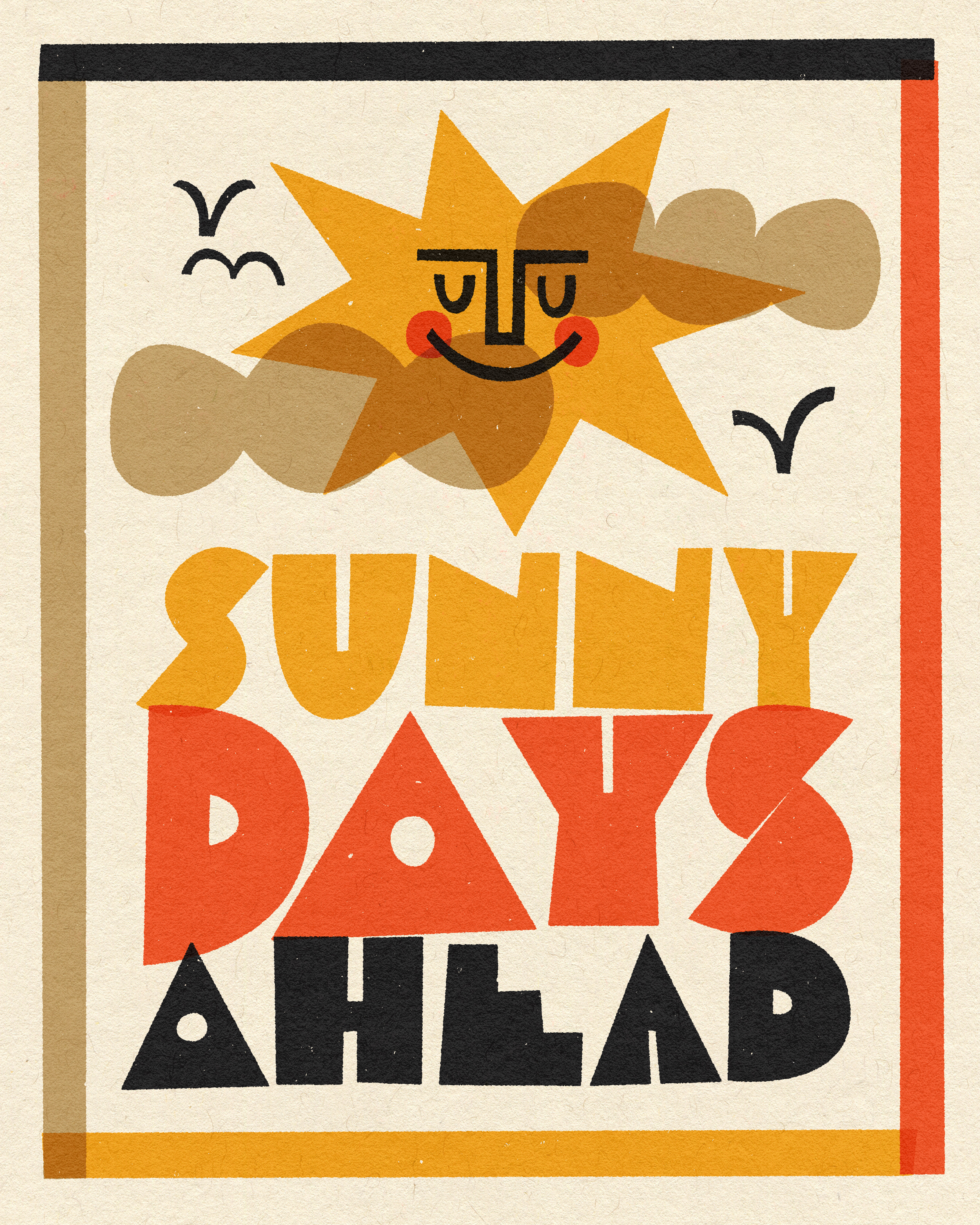 Sunny days ahead 🌤️ art character design fun illustration smile sun sunny vector