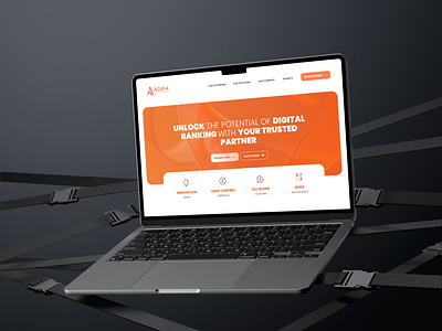 Digital banking solution bank banking branding clean design digital fintech landing landingpage service solution ui uidesign uiux ux uxdesign