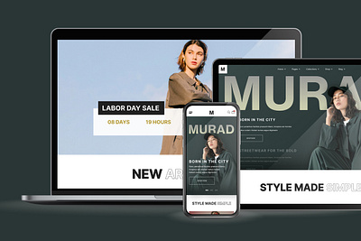 MURAD_Fashion Landing Page agency branding business creative design e commerce fashion fashion landing page fashion trend figma graphic template landing page marketing minimal seo ui uikits website
