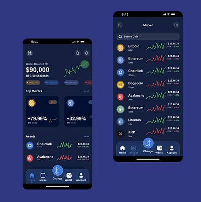 Crypto!! App design branding crypto app graphic design landing page motion graphics ui uiux