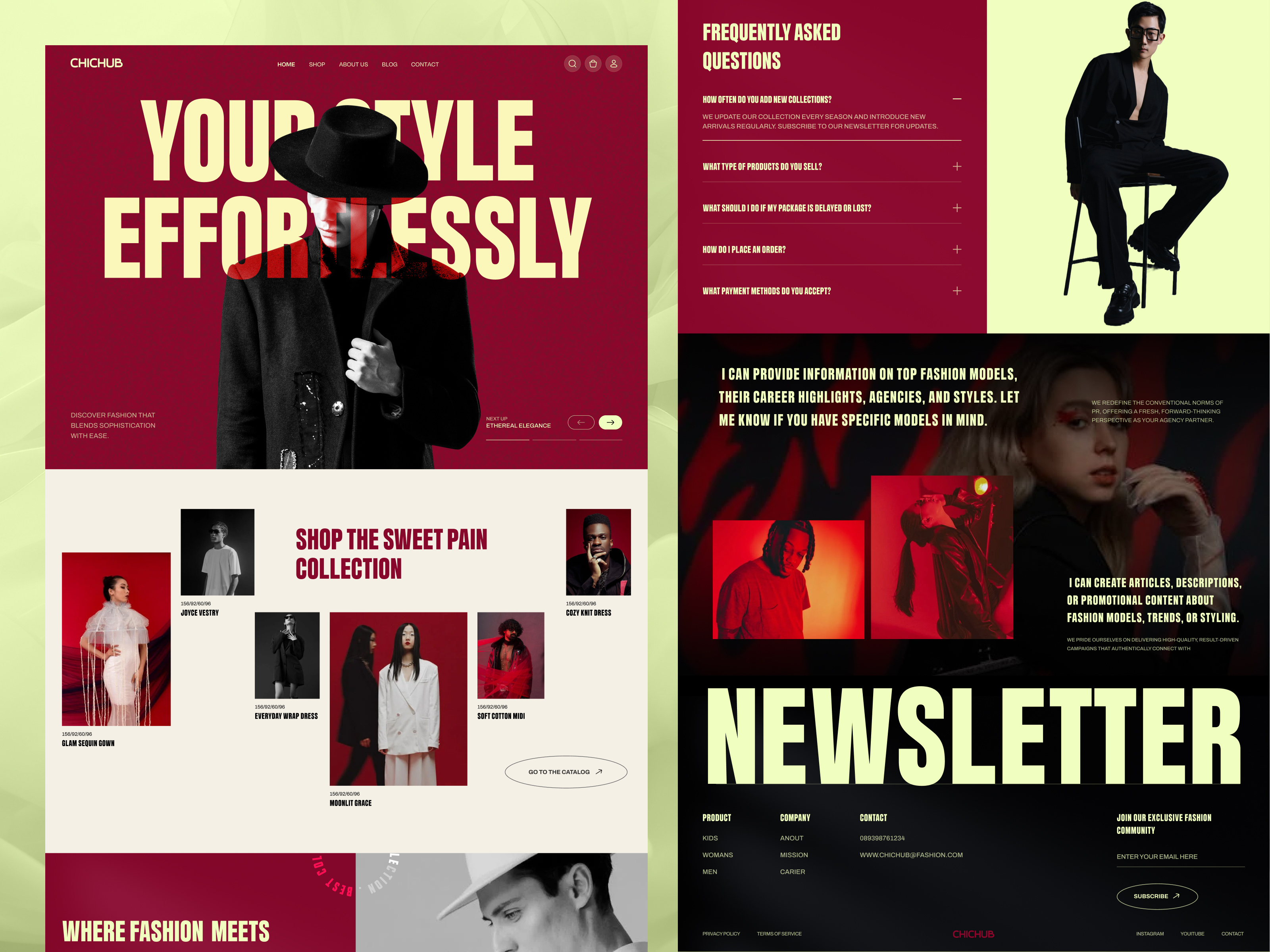 Fashion E-commerce Website clothing store dribbble ecommerce fashionwebsite landing page mockup modern design shopify website shopping ui ux website