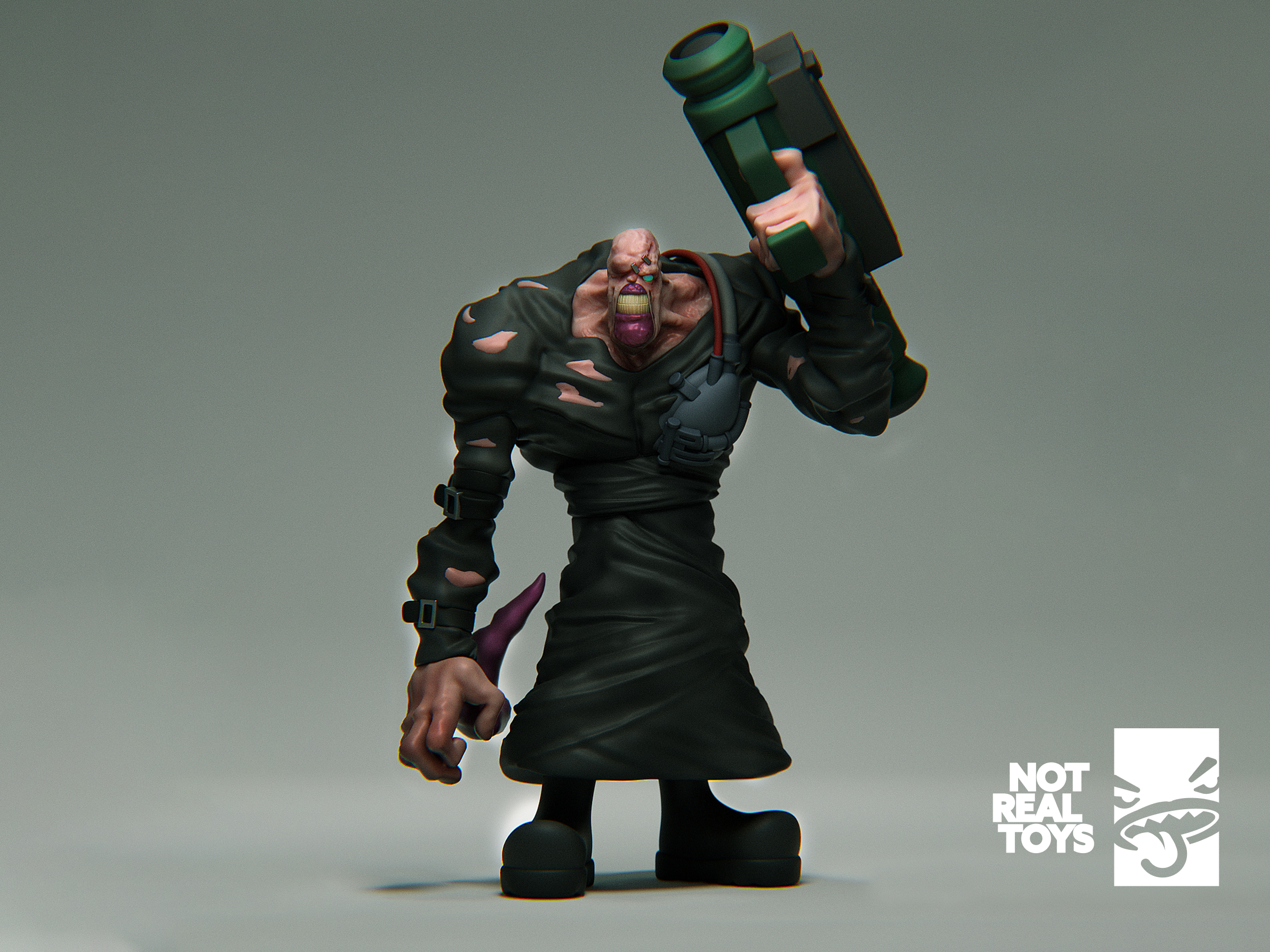 Nemesis - Stylized 3d Character Sculpt 3d 3d art 3d modeling biohazard illustration nemesis render resident evil zombie