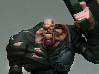 Nemesis - Stylized 3d Character Sculpt 3d 3d art 3d modeling biohazard illustration nemesis render resident evil zombie
