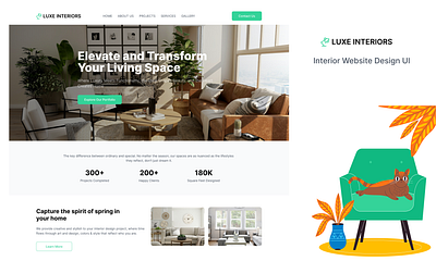 Interior Design Website UI interior design website ui interior website template