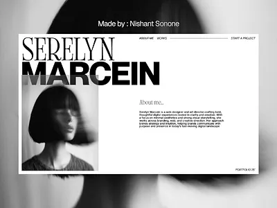 Serelyn Marcein big typography bold design clean design editorial editorial layout experimental experimental design layout design minimal design minimalism minimalist design typographic design typography web design web typography