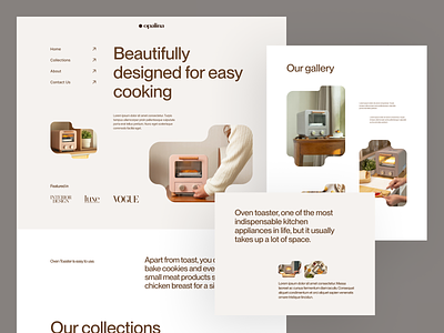 Opalina - Web Exploration concept design desktop elegant exploration furniture home interiors landing page minimalist oven sections typography ui userinterface website design