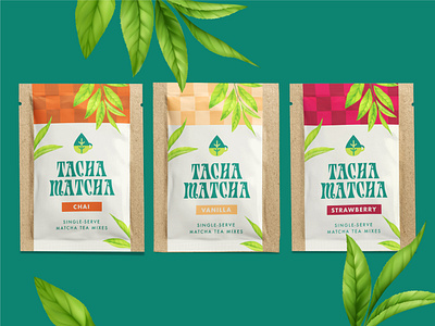 Tacha Matcha - Tea Mixes beverage branding design drinks food green tea hip layout matcha package design packaging tea vector
