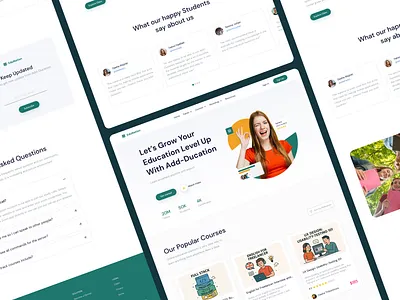 E-Learning Platform UI/UX Design for EduNation animation design thinking graphic design logo ui ui ux ux design