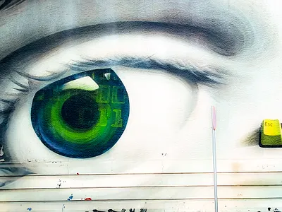 Σε βλέπω - I see you athens photography illustration photoshop street art urban art wall design αθήνα σχέδιο τοιχογραφία φωτογραφία