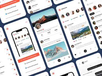 Modern Social Media Mobile App UI Design app design clean ui creative direction dark mode dashboard figma interaction design light mode minimal design mobile app modern ui product design prototype responsive design ui design user experience user interface ux design visual design web design