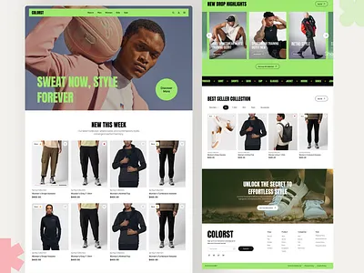 COLORST - Fashion Ecommerce Website clothing creative design ecommerce fashion hero sell shop shopify store ui ui design uiux website website design