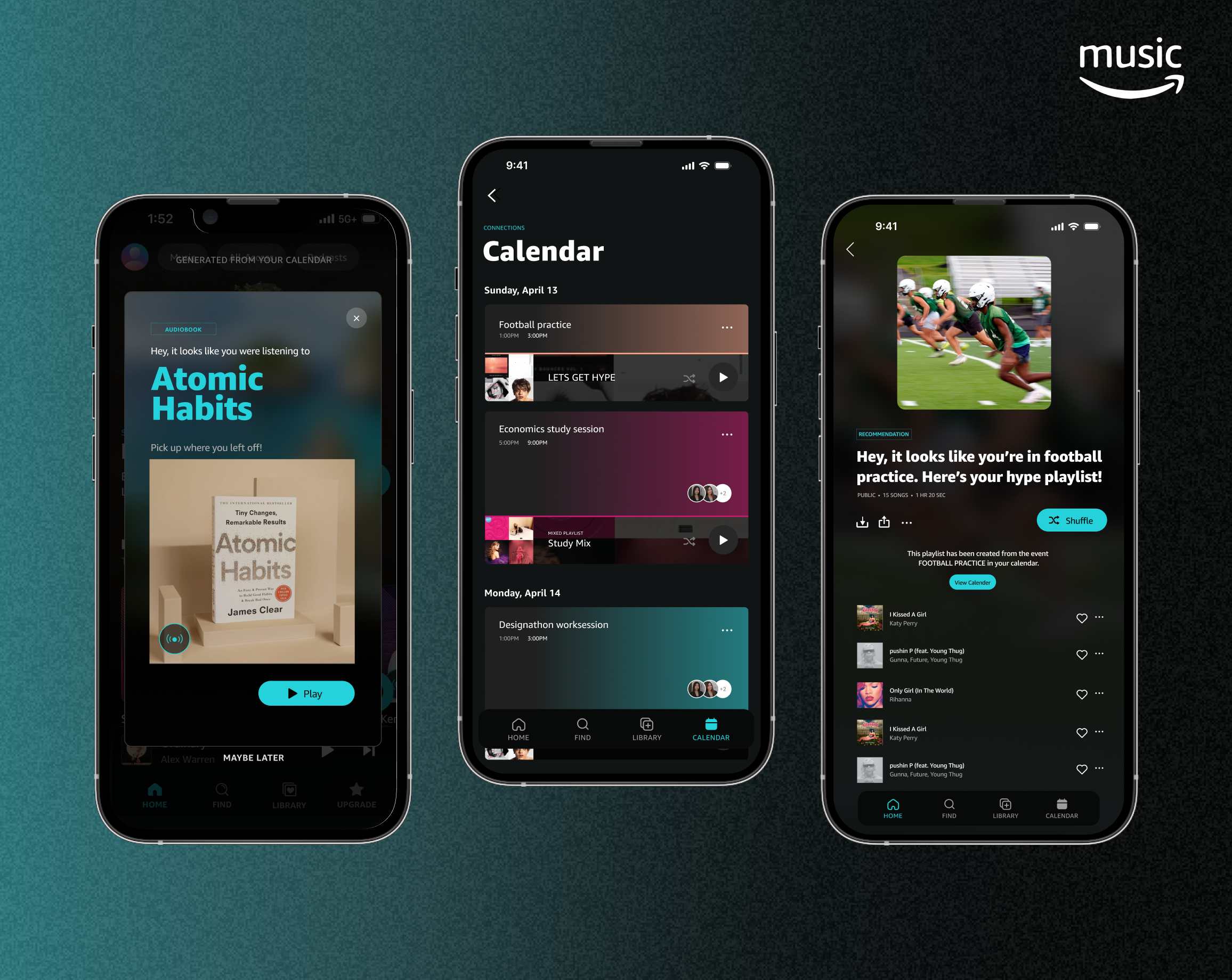 Calendar Syncing with Amazon Music (2nd Place - D@B Designathon) amazon app branding calendar case study design figma ideation redesign synthesis ui user interviews user personas user research ux
