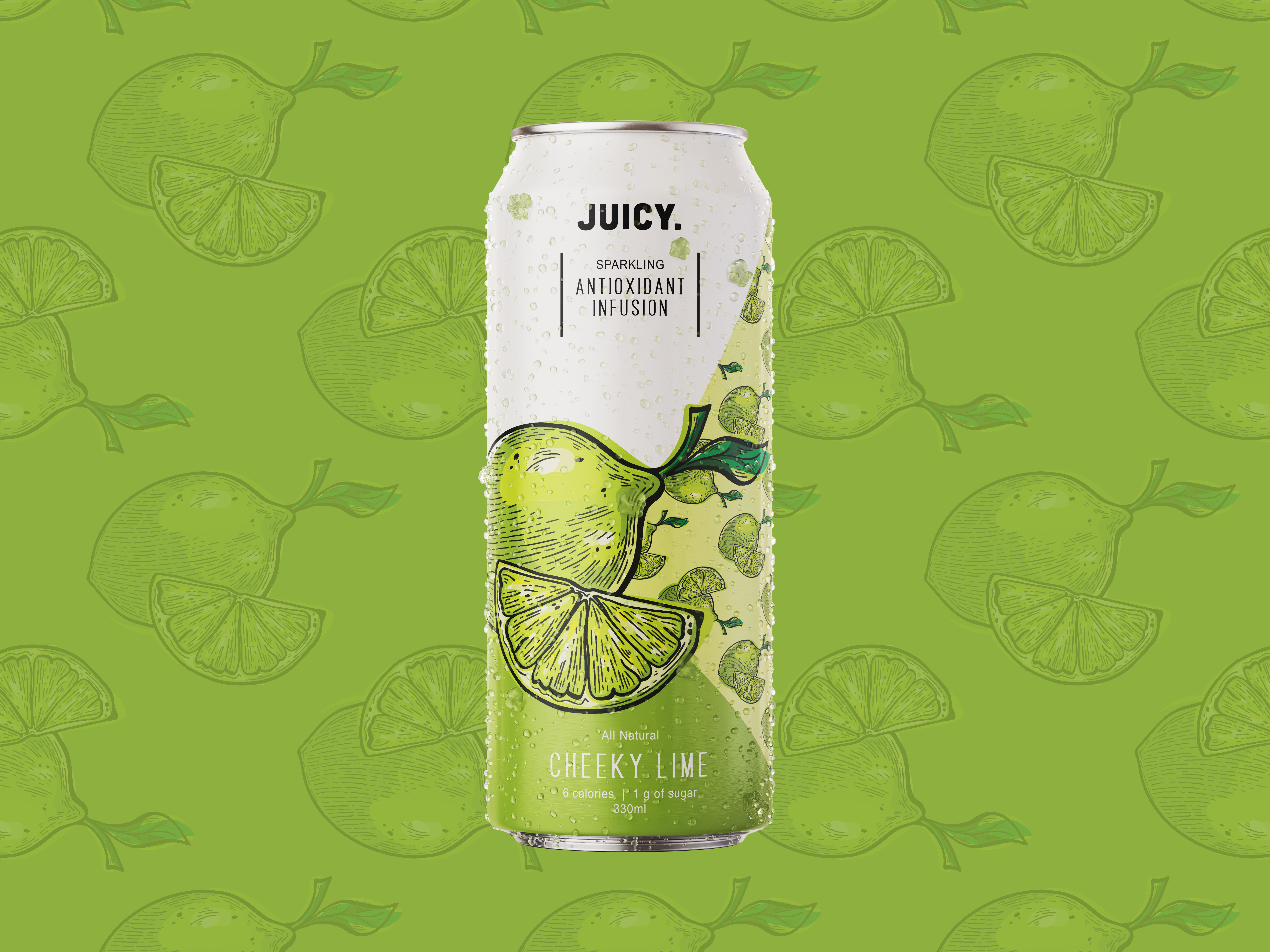 Drink Packaging for Juicy Lime Sparkling Water antioxidant beverage brand identity branding branding design colorful drink fruit healthy illustration juicy label label design lime organic packaging packaging design product packaging sparkling water