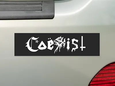 coexist: heavy metal edition heavy metal sticker