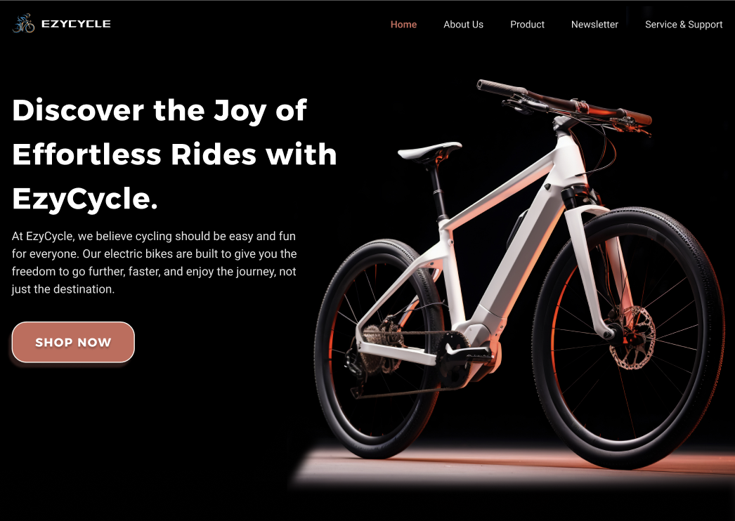 EzyCycle - Modern E-commerce Website Design animation bicycle website design branding figma interaction micro interaction modern design prototyping ui uiux webdesign website