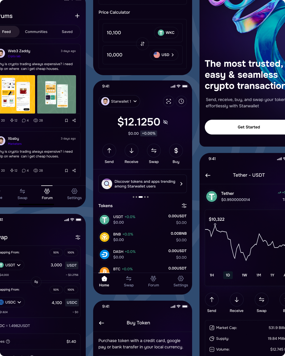 CRYPTO WALLET APP (FINTECH) admin ai app appdesign bank blockchain case study community dashboard design ecommerce fintech forum logistics mobile signup subscription ui uiux website