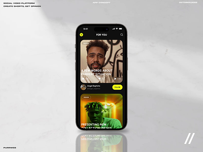 Social Video Mobile IOS App anomation app app design app interaction dashboard design fashion interaction mobile mobile app mobile ui motion online profile social media startup ui uiux ux video