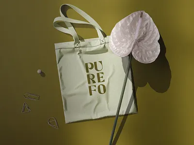 Minimalist tote bag design for cosmetic branding bag product shopping tote