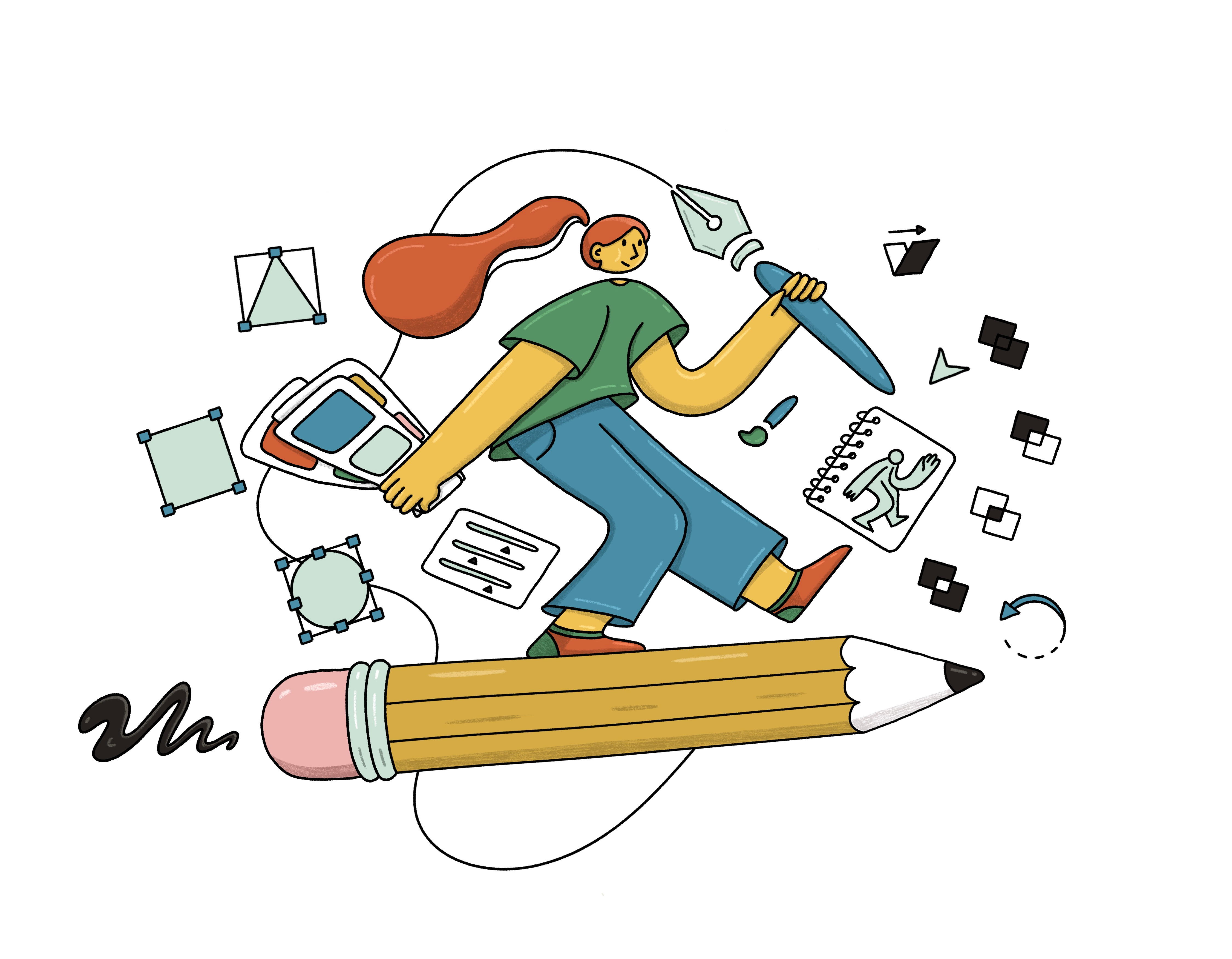 Example of Flat Design Illustration