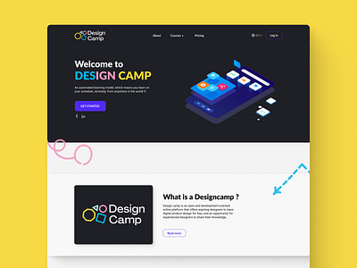 Design camp Responsive landing page branding design figma landing responsive ui ux webdesign